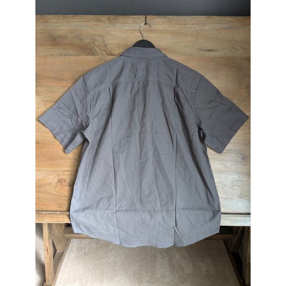 Carhartt Shirt Mens L Gray Canvas Midweight Rugged Flex Relaxed Button Down NWT - Picture 2 of 5